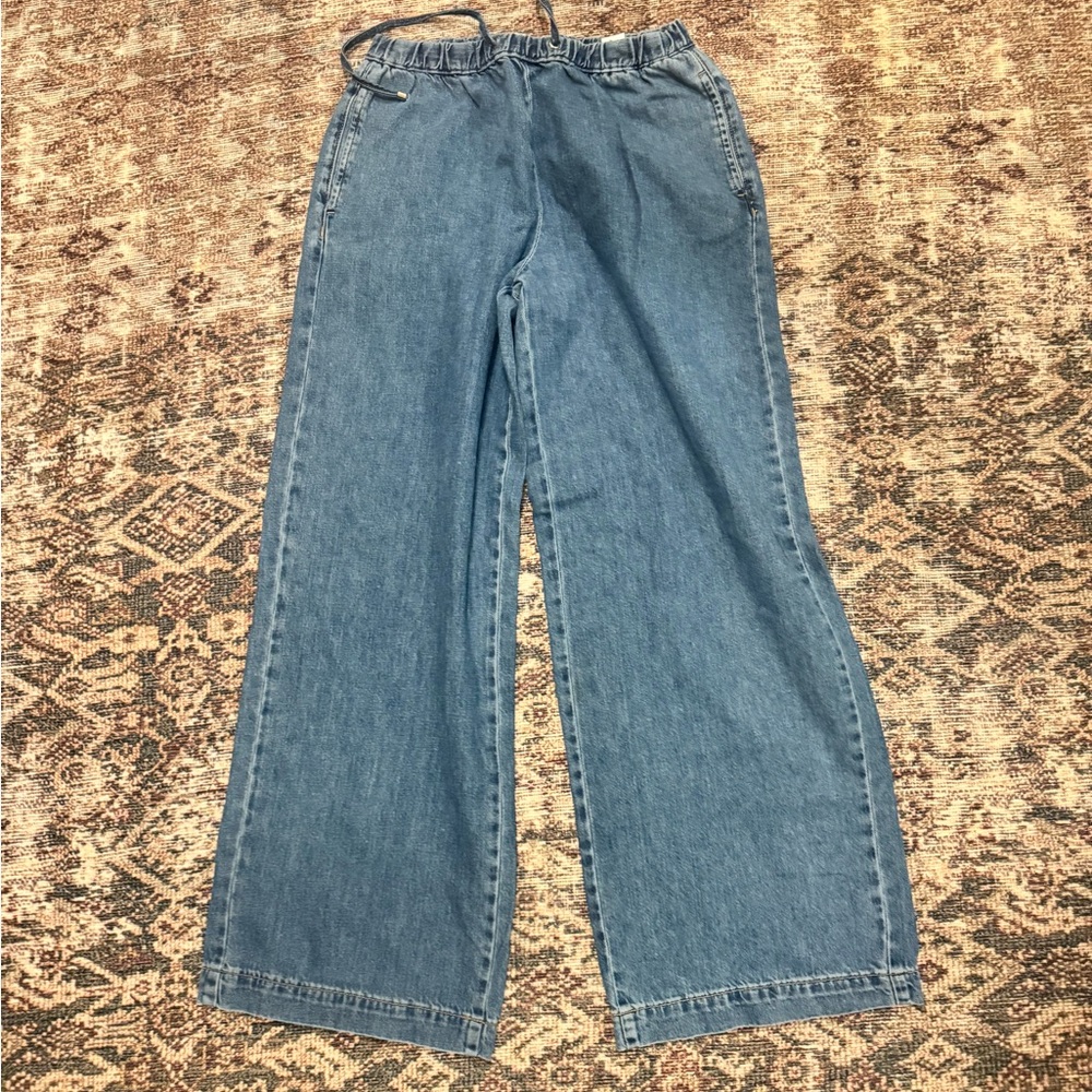 Zara Women's Wide Leg Blue Jeans